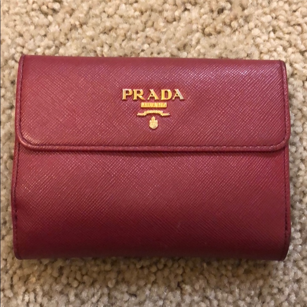 Prada compact wallet